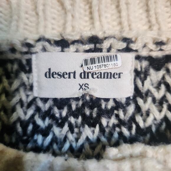 Desert Dreamer Oversized Button Front Checkerboard Cardigan Sweater Size XS - Picture 2 of 5